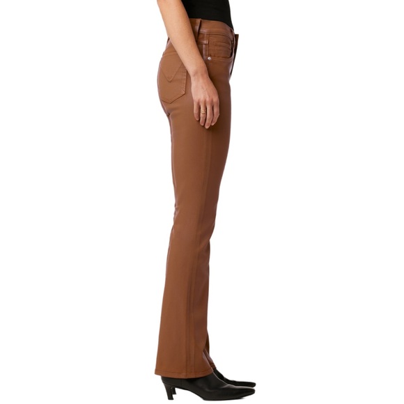 Hudson Barbra highrise bootcut pants | faux leather | burnt orange color - Picture 4 of 8